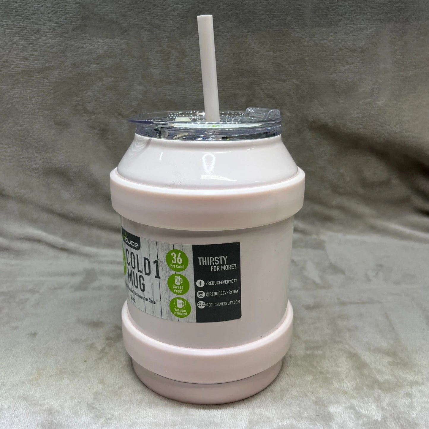 Reduce 50oz Cold1 Insulated Stainless Steel Straw Tumbler Mug Cotton Pink Color